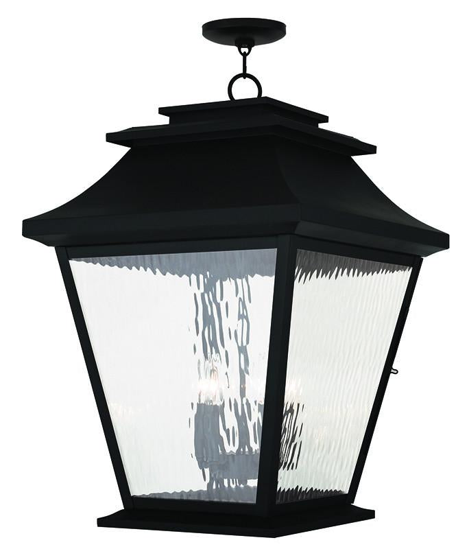 Livex Hathaway 5 Light Black Outdoor Chain Lantern - C185-20247-04