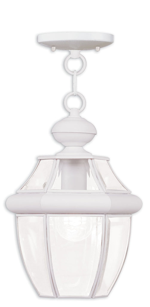 Livex Monterey 1 Light White Outdoor Chain Lantern - C185-2152-03