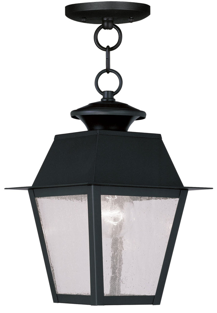 Livex Mansfield 1 Light Black Outdoor Chain Lantern - C185-2164-04