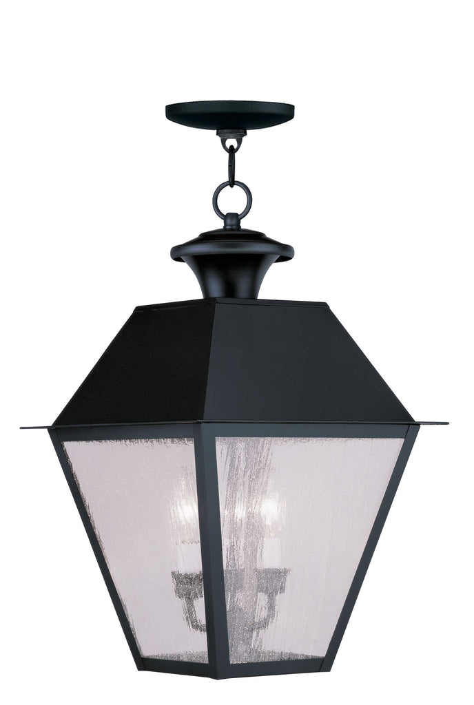 Livex Mansfield 3 Light Black Outdoor Chain Lantern - C185-2170-04