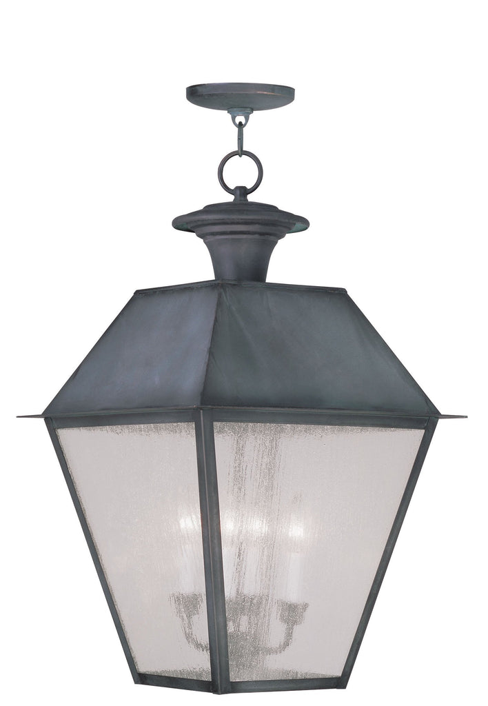Livex Mansfield 4 Light Charcoal Outdoor Chain Lantern - C185-2174-61