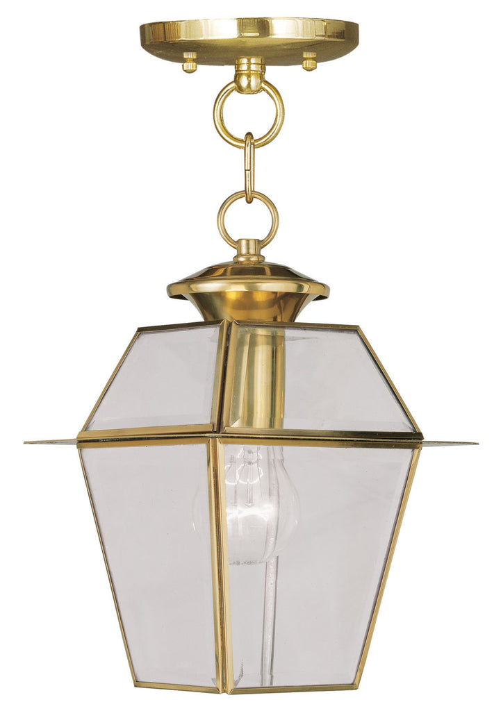 Livex Westover 1 Light PB Outdoor Chain Lantern - C185-2183-02