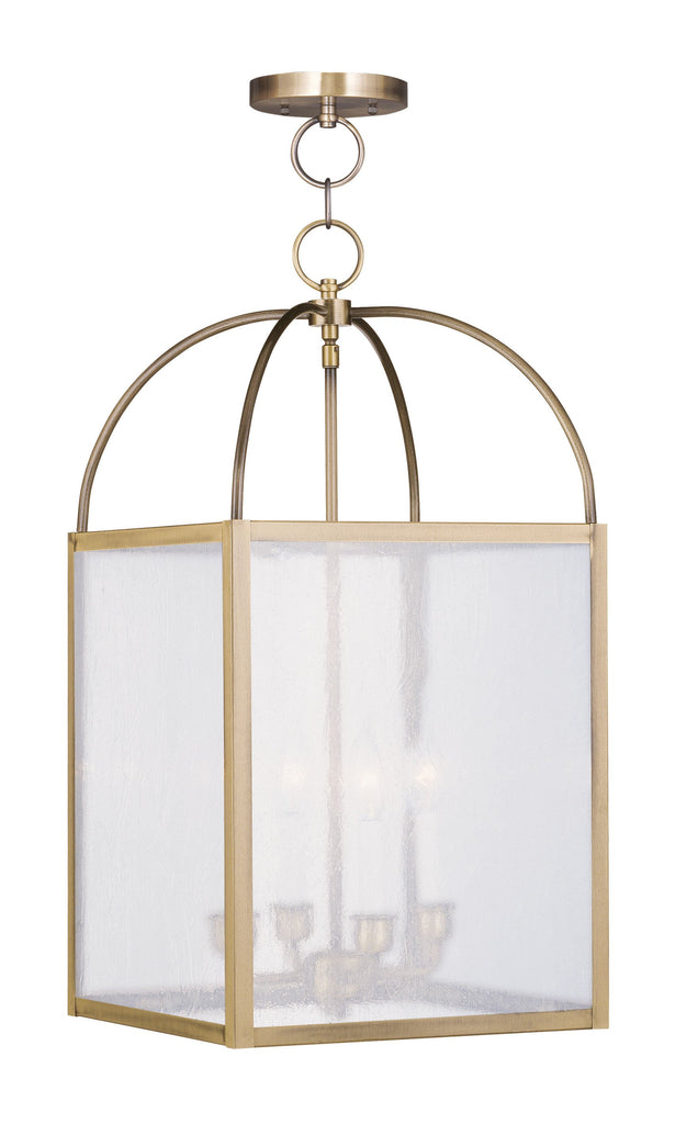 Livex Milford 4 Light Antique Brass Chain Lantern - C185-4046-01