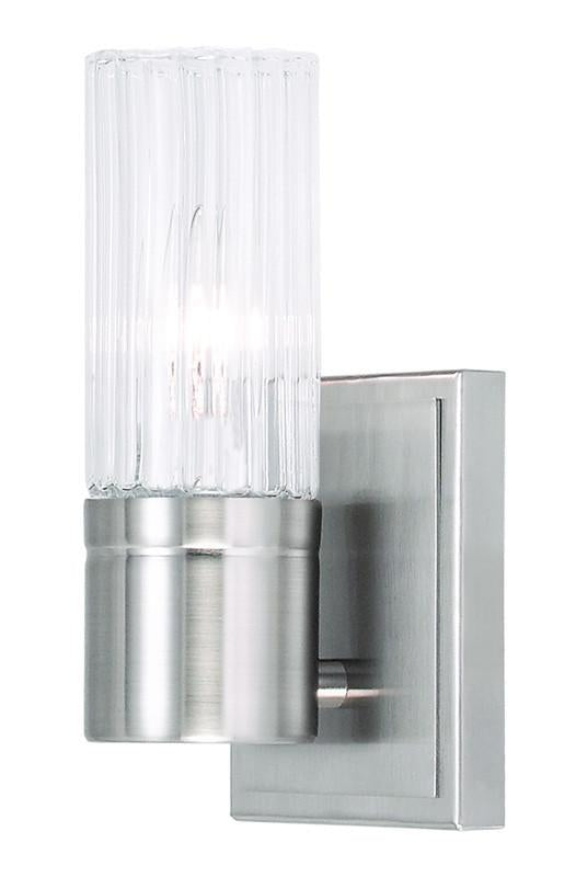 Livex Midtown 1 Light Brushed Nickel Wall Sconce - C185-50681-91