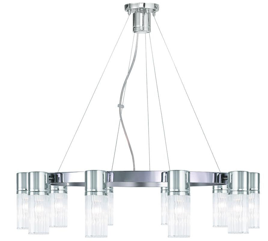Livex Midtown 10 Light Polished Chrome Chandelier - C185-50699-05