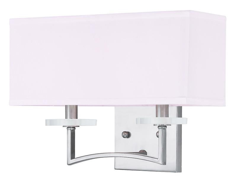 Livex Woodland Park 2 Light Brushed Nickel Wall Sconce - C185-50702-91