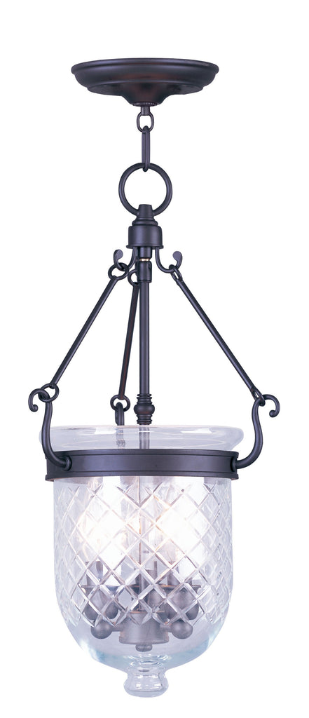 Livex Jefferson 3 Light Bronze Chain Lantern - C185-5073-07