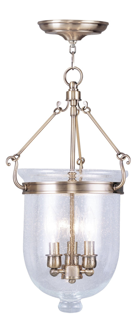 Livex Jefferson 3 Light Antique Brass Chain Lantern - C185-5083-01