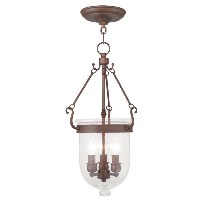 Livex Jefferson 3 Light Vintage Bronze Chain Lantern - C185-5083-70