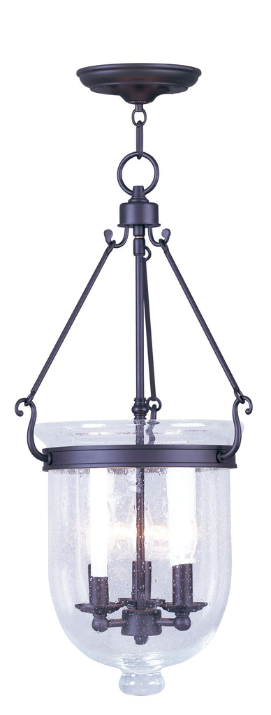 Livex Jefferson 3 Light Bronze Chain Lantern - C185-5084-07