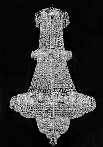 French Empire Crystal Chandelier Lighting 60"X36" - A500-Silver/928/32