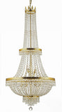 French Empire Crystal Chandelier Lighting H70" X W24" Good for Foyer, Entryway, Family Room, Living Room and More - A500-C7/CG/870/15