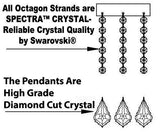 Swarovski Crystal Trimmed Chandelier Wrought Iron Chandelier Crystal Chandeliers Lighting H36" X W36" With Shades - A500-Whiteshades/3034/10+5 Sw
